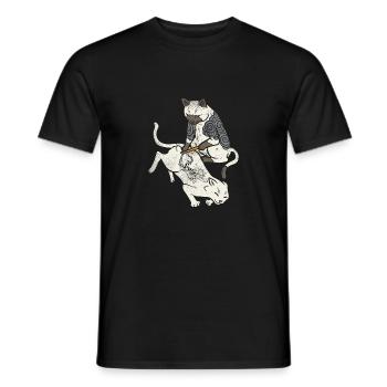 Tättowierer Irezumi Katzen Liebhaber Geschenk Tig - Männer T-Shirt - Schwarz - Vorne - AI Model Male 178 light (178cm)