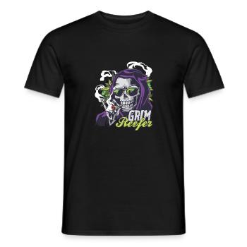 Grim Reefer - Männer T-Shirt - Schwarz - Vorne - AI Model Male 178 light (178cm)