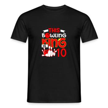 This Bowling King Is 10 Years Old - Männer T-Shirt - Schwarz - Vorne - AI Model Male 178 light (178cm)