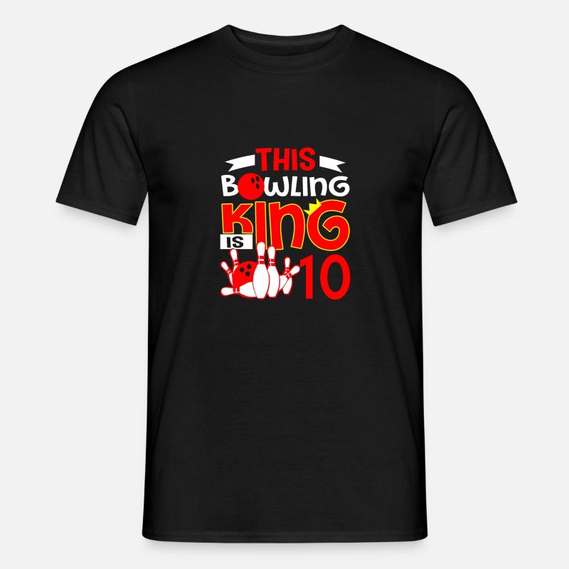 This Bowling King Is 10 Years Old - Men’s T-shirt - black