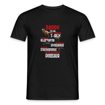 Papa saurus, daddysaurus papa dinosaure - T-shirt homme - noir - Devant - AI Model Male 178 light (178cm)