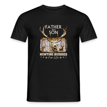 Père et fils chassant les copains pour la vie T-Shirt Gi - T-shirt homme - noir - Devant - AI Model Male 178 light (178cm)
