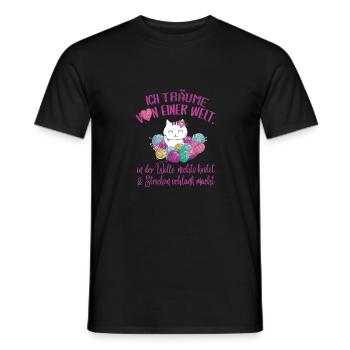 Stricken & Handarbeit für Stricksüchtige Frauen - Männer T-Shirt - Schwarz - Vorne - AI Model Male 178 light (178cm)