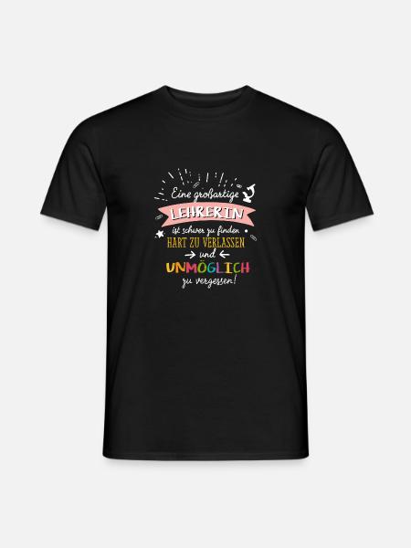 Grossartige Lehrerin Geschenk Grundschullehrerin - Männer T-Shirt - Schwarz