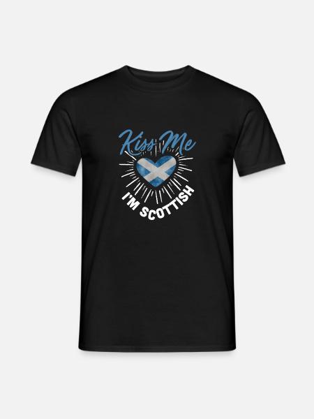 Embrasse-moi, je suis écossais Ecosse Highlands écossais - T-shirt homme - noir