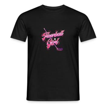 Floorball girl floorball girl player gift - Men's T-Shirt - black - Front - AI Model Male 178 light (178cm)