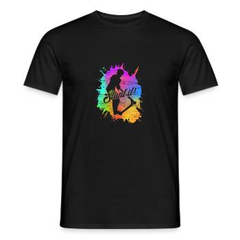 E-Scooter Stunt It Tretroller Elektro Geschenk - Männer T-Shirt - Schwarz - Vorne - AI Model Male 178 light (178cm)