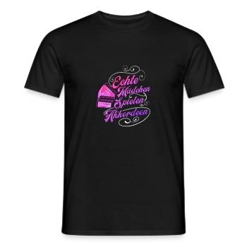 Akkordeon Begleitinstrument Ziehharmonika Spruch - Männer T-Shirt - Schwarz - Vorne - AI Model Male 178 light (178cm)