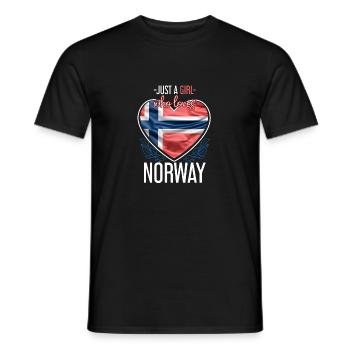 Fille de Norvège - T-shirt homme - noir - Devant - AI Model Male 178 light (178cm)