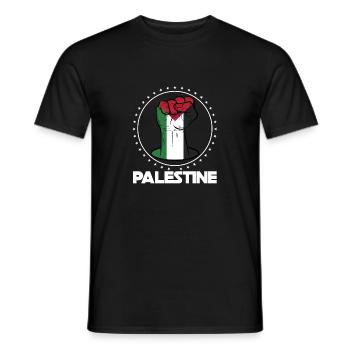 Guerre de libération de la Palestine - T-shirt homme - noir - Devant - AI Model Male 178 light (178cm)