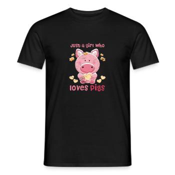 Fille de cochon - T-shirt homme - noir - Devant - AI Model Male 178 light (178cm)