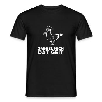 Sabbel Nich Dat Geit - Männer T-Shirt - Schwarz - Vorne - AI Model Male 178 light (178cm)