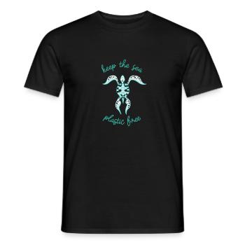 Keep The Sea Plastic Free - Stop Ocean Pollution - Männer T-Shirt - Schwarz - Vorne - AI Model Male 178 light (178cm)