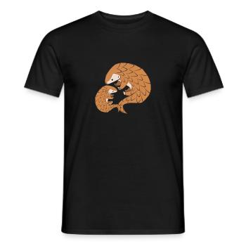 Cute Pangolins - Pangolin Lover Gift - Men's T-Shirt - black - Front - AI Model Male 178 light (178cm)