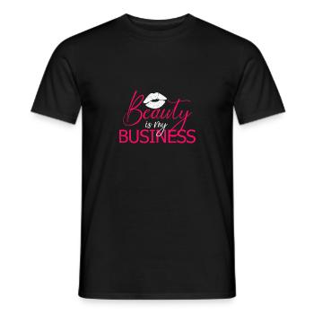 Beauty Is My Business Make Up Artist Stylist - Men's T-Shirt - black - Front - AI Model Male 178 light (178cm)