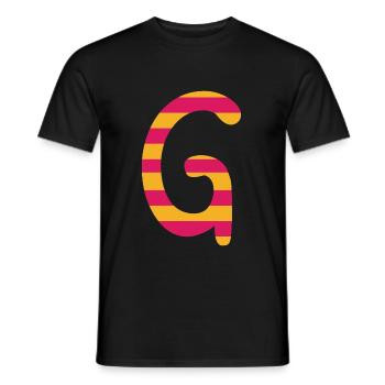 Letter G - Men's T-Shirt - black - Front - AI Model Male 178 light (178cm)