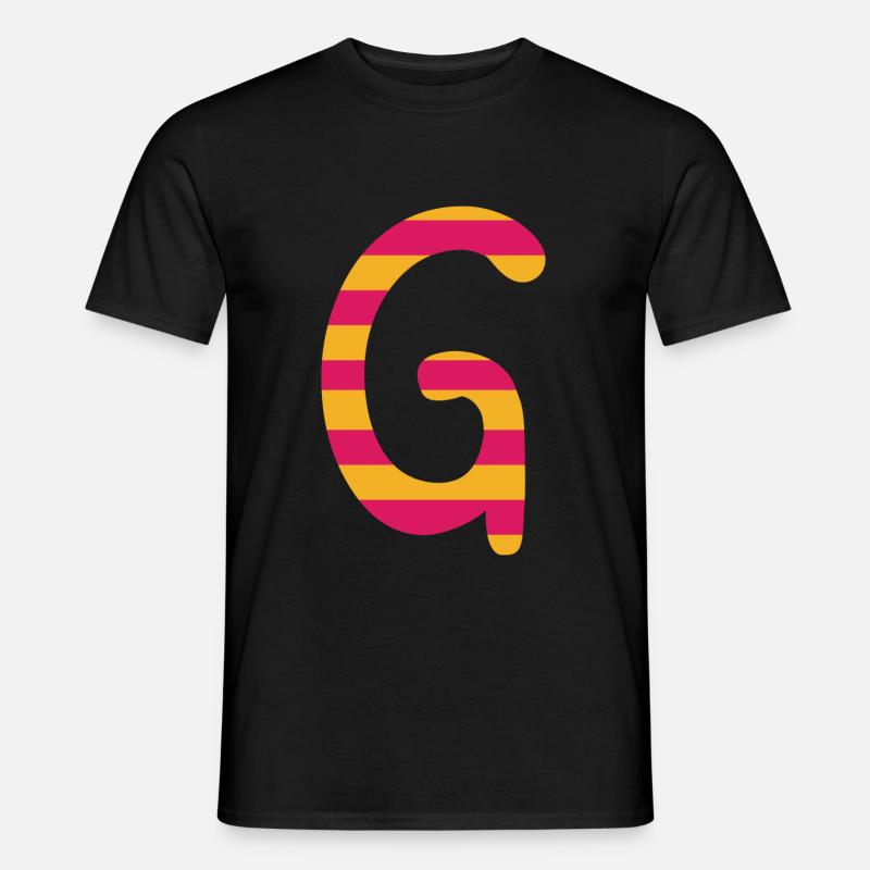 Buchstabe G - Männer T-Shirt - Schwarz