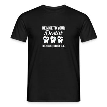 Zahnarzt Zahn Zähne Zahnärztin Arzt Zahnarzthelfer - Männer T-Shirt - Schwarz - Vorne - AI Model Male 178 light (178cm)