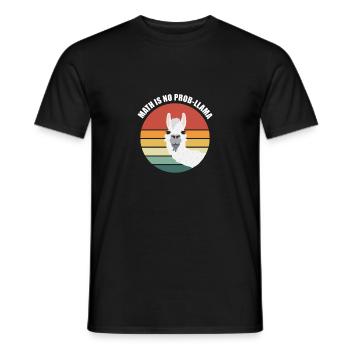 Math is no prob llama - Men's T-Shirt - black - Front - AI Model Male 178 light (178cm)