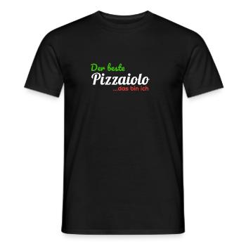 Le meilleur pizzaiolo ... c'est moi pizza graphique des - T-shirt homme - noir - Devant - AI Model Male 178 light (178cm)