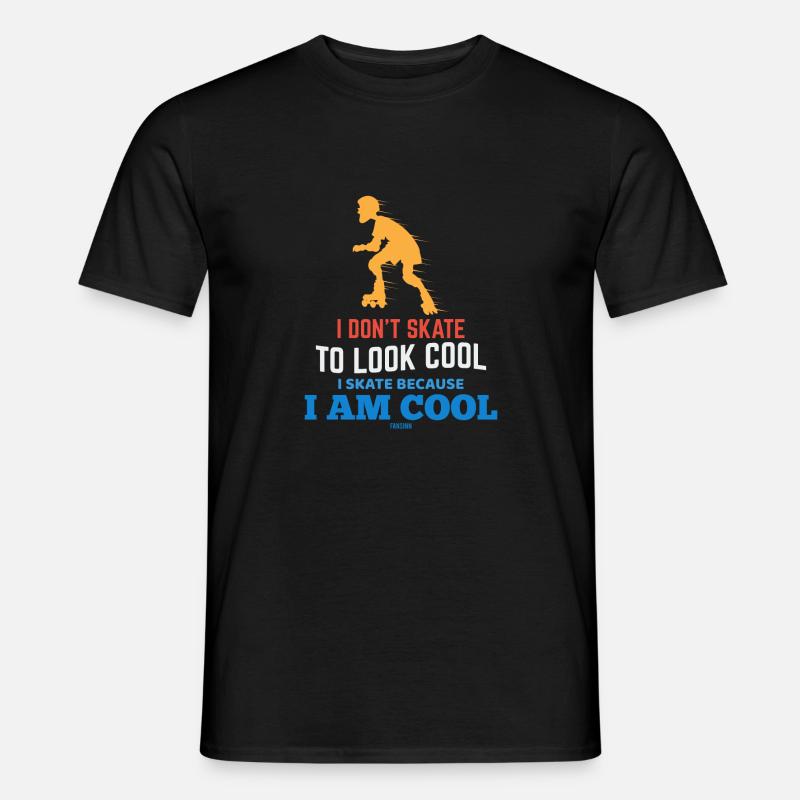 Rollschuhe Rollerblades - Männer T-Shirt - Schwarz