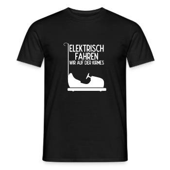 Elektrisch Fahren Wir Auf Der Kirmes - Männer T-Shirt - Schwarz - Vorne - AI Model Male 178 light (178cm)