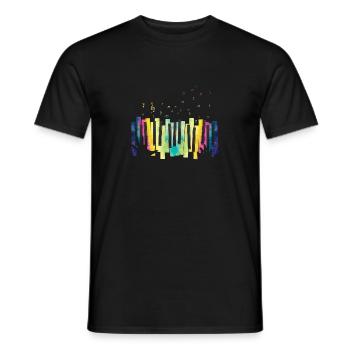 Piano - T-shirt homme - noir - Devant - AI Model Male 178 light (178cm)