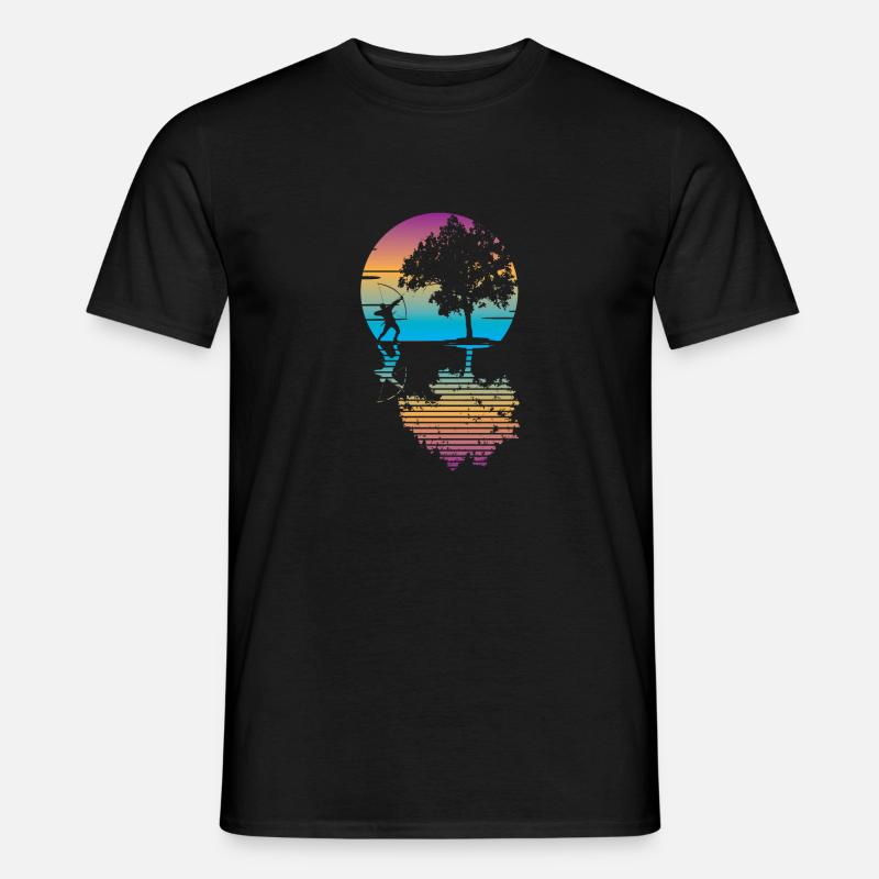 Bogenschießen Bogen bogenschützen bogenschütze - Männer T-Shirt - Schwarz