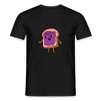 Costume d'Halloween au beurre d'arachide et à la gelée assorti - T-shirt homme - noir - Devant - AI Model Male 178 light (178cm)