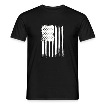 american flag stylish graffiti - Men's T-Shirt - black - Front - AI Model Male 178 light (178cm)