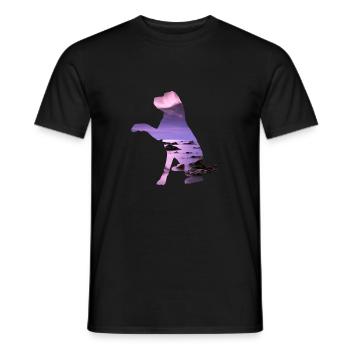 labrador landschaft nebel pilates meditation frei - Männer T-Shirt - Schwarz - Vorne - AI Model Male 178 light (178cm)