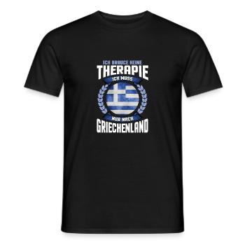 Grèce drapeau vacances Crète Grèce Grec - T-shirt homme - noir - Devant - AI Model Male 178 light (178cm)