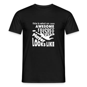 Chemises Ultimate Frisbee Players - T-shirt homme - noir - Devant - AI Model Male 178 light (178cm)