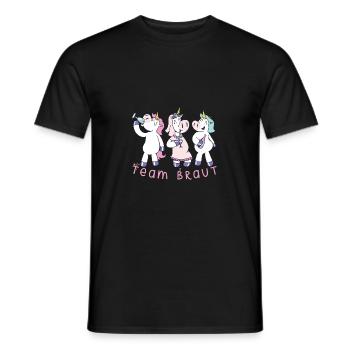 Einhorn Junggesellinnenabschied Team Braut - Männer T-Shirt - Schwarz - Vorne - AI Model Male 178 light (178cm)