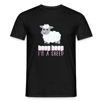 Sheep Wool Black Sheep Lamb Goat Gift - Männer T-Shirt - Schwarz - Vorne - AI Model Male 178 light (178cm)