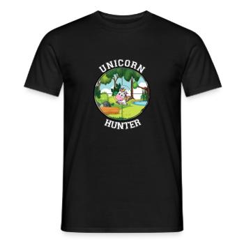 Unicorn Chasseurs Unicorn idée cadeau de Noël - T-shirt homme - noir - Devant - AI Model Male 178 light (178cm)