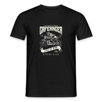 la puissance de la vitesse caferacer - Awesome café racer - T-shirt homme - noir - Devant - AI Model Male 178 light (178cm)
