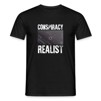 Conspiracy Realist Spaceship UFO Alien Theories Fu - T-shirt homme - noir - Devant - AI Model Male 178 light (178cm)