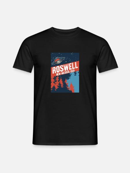 Roswell New Mexico USA Théories du complot Fun Gif - T-shirt homme - noir