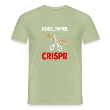 Rock Paper Crispr DNA Life Biology Major Fun Gift - T-shirt homme - vert sauge - Devant - AI Model Male 178 light (178cm)