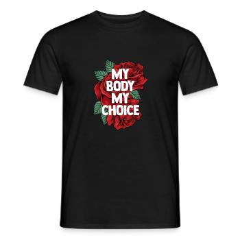 My Body My Choice Cadeau amusant pour le féminisme pour femmes - T-shirt homme - noir - Devant - AI Model Male 178 light (178cm)