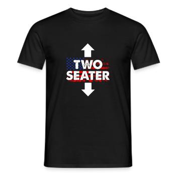 Deux Seater 1Vintage USA Flag Two Seater Arrow Spor - T-shirt homme - noir - Devant - AI Model Male 178 light (178cm)