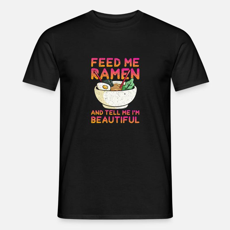 Rame Essen Stäbchen - Männer T-Shirt - Schwarz