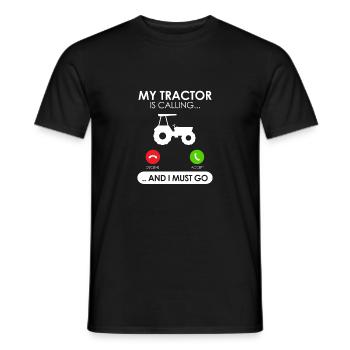 Mon tracteur appelle et je dois y aller - Tractor Love - T-shirt homme - noir - Devant - AI Model Male 178 light (178cm)