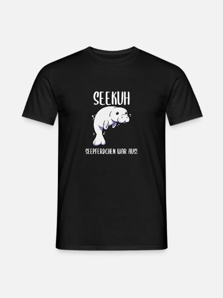 Seekuh Seepferdchen war aus Seekühe - Männer T-Shirt - Schwarz