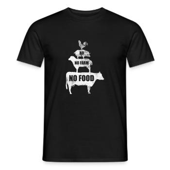 Pas de nourriture sans agriculture - T-shirt homme - noir - Devant - AI Model Male 178 light (178cm)