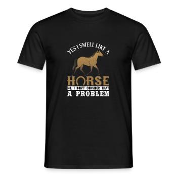 Equine Horse Riding Pony Equestrian Equestrian Gift - Men's T-Shirt - black - Front - AI Model Male 178 light (178cm)