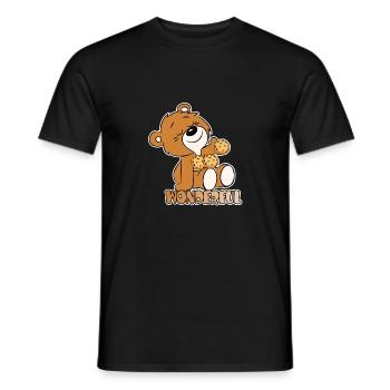 Teddy aime les cookies - T-shirt homme - noir - Devant - AI Model Male 178 light (178cm)