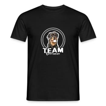 Rottweiler team - Men's T-Shirt - black - Front - AI Model Male 178 light (178cm)