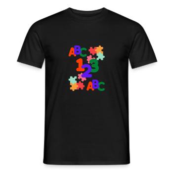 ABC - Männer T-Shirt - Schwarz - Vorne - AI Model Male 178 light (178cm)